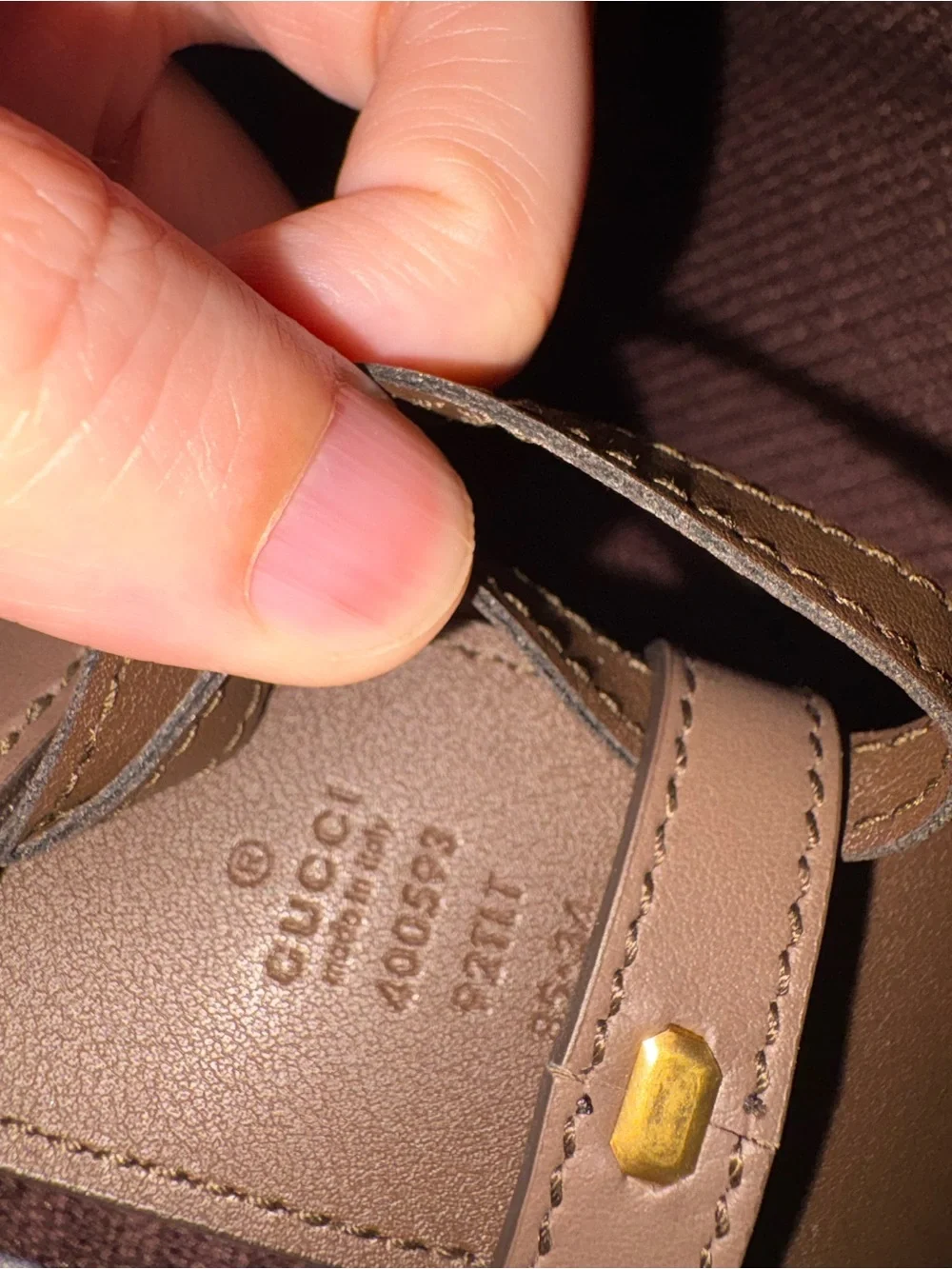 Gucci Beige GG Supreme Canvas Leather Belt with Gold Double G Buckle